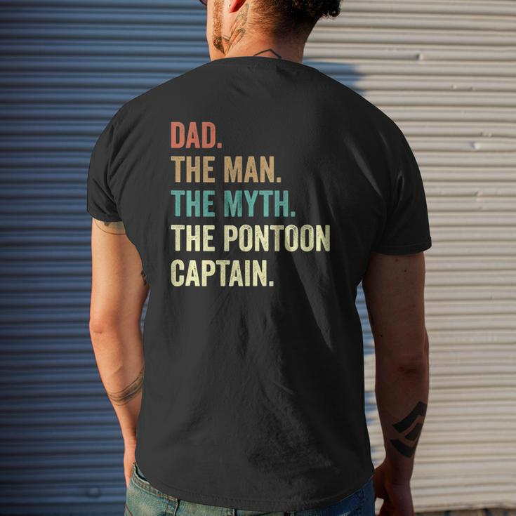 Dad Man Myth Pontoon Captain Pontoon For Men Mens Back Print T-shirt Gifts for Him