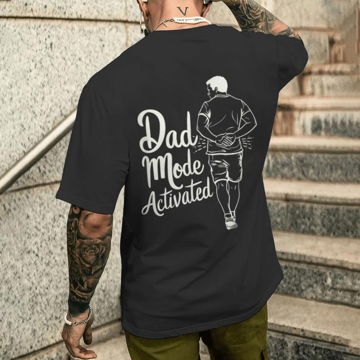 Dad Mode Activated Dad Meme Father's Day Best Father Men's T-shirt Back Print Gifts for Him