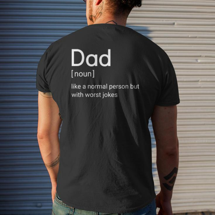 Dad Like A Normal Person But With Worst Jokes Mens Back Print T-shirt Gifts for Him