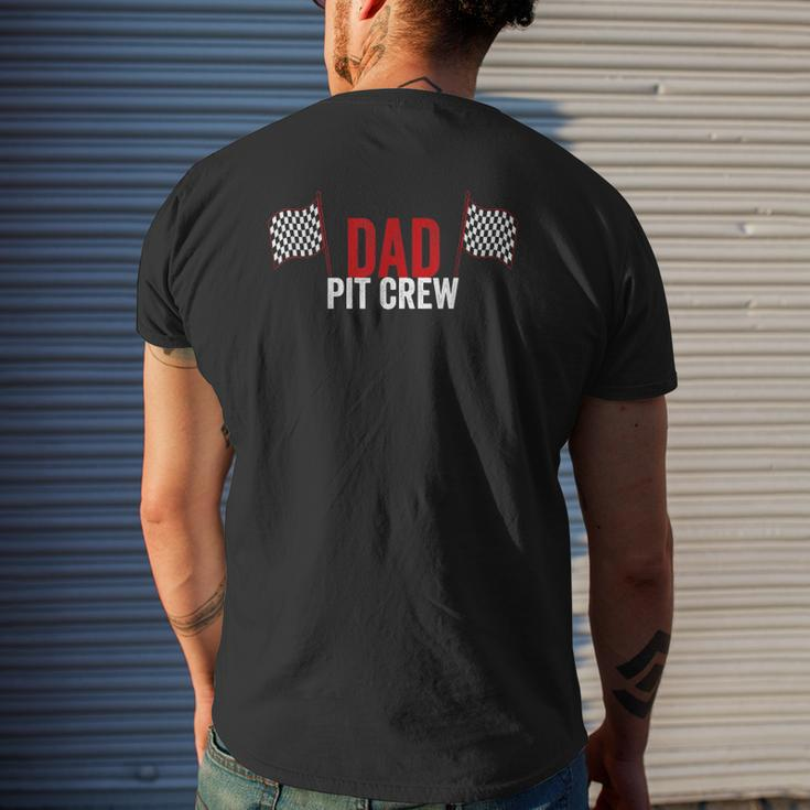 Dad Pit Crew Vintage For Racing Party Costume Mens Back Print T-shirt Gifts for Him