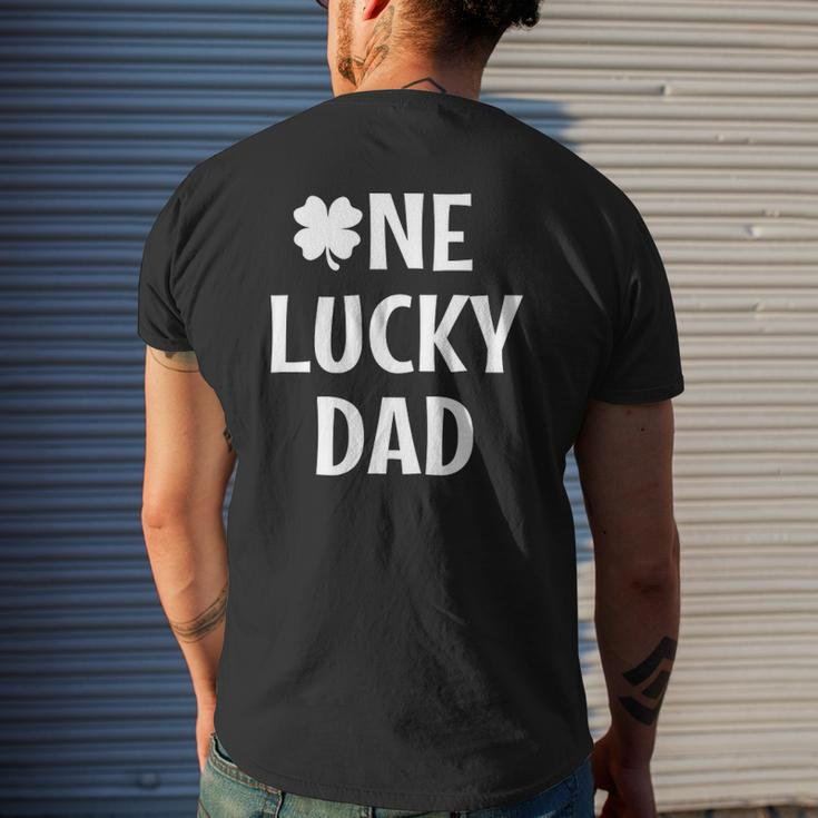 Dad Pregnancy Announcement St Patricks Day Mens Back Print T-shirt Gifts for Him