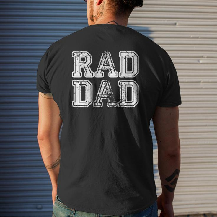 Dad For Dad Rad Dad Ideas Fathers Day Vintage Mens Back Print T-shirt Gifts for Him