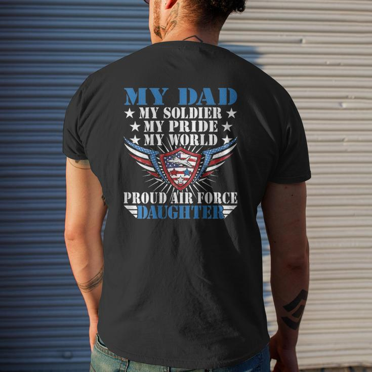 My Dad Is A Soldier Airman Proud Air Force Daughter Mens Back Print T-shirt Gifts for Him