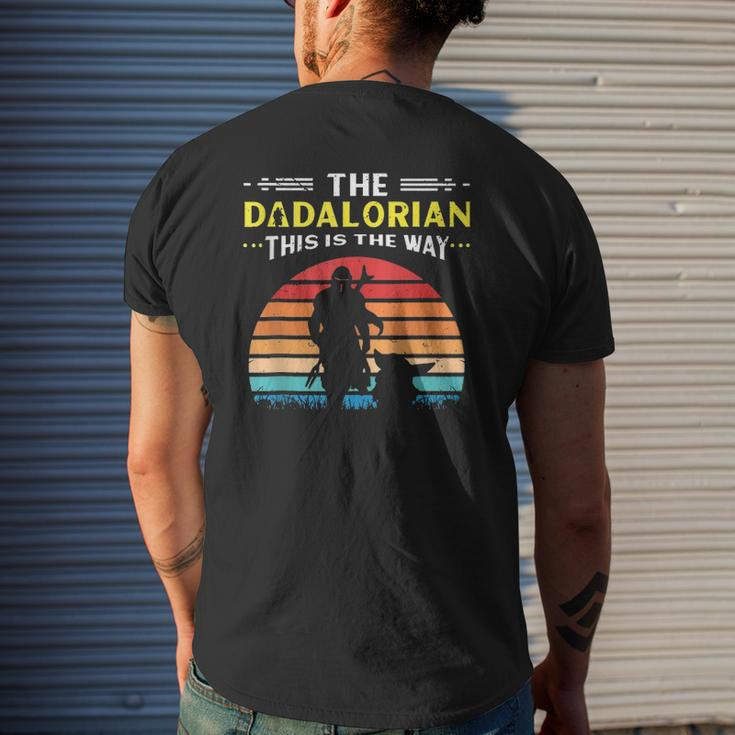 The Dadalorian This Is The Way Father Star Dad Mando Wars Mens Back Print T-shirt Gifts for Him
