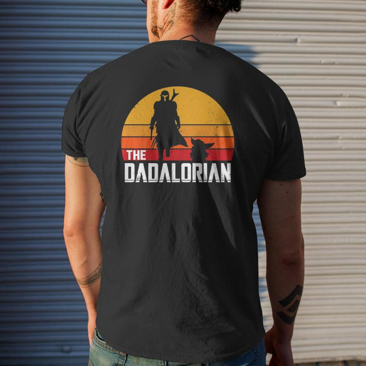 The Dadalorian Father's Day Retro Vintage Father's Day Mens Back Print T-shirt Gifts for Him