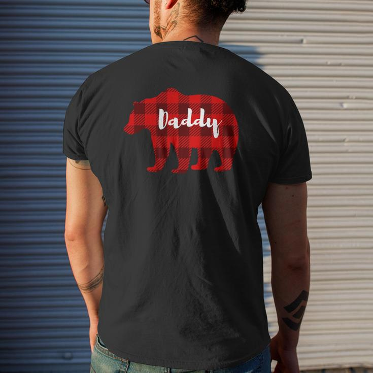 Daddy Bear Clothing Mens Father Parents Family Matching Mens Back Print T-shirt Gifts for Him