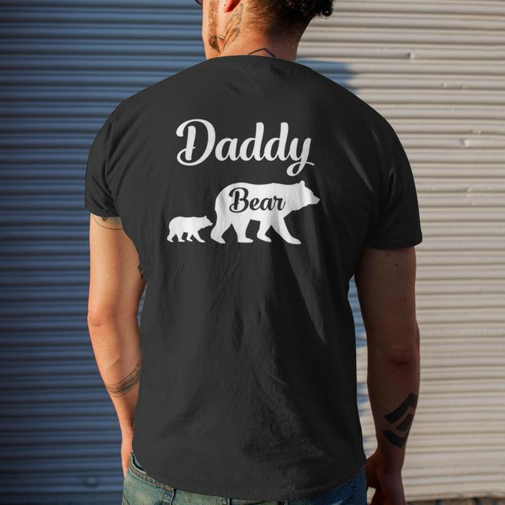 Daddy Bear Father's Day Mens Back Print T-shirt Gifts for Him