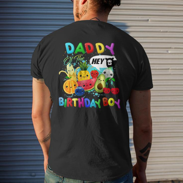 Daddy Of The Birthday Boy Family Fruit Birthday Party Men's T-shirt Back Print Gifts for Him