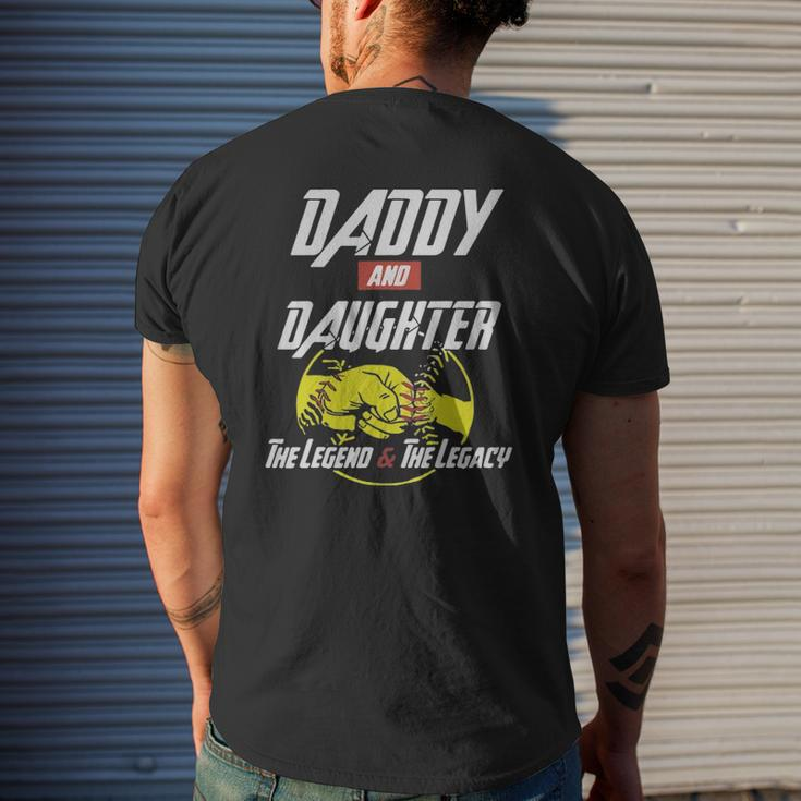 Daddy And Daughter The Legend And The Legacy Baseball Mens Back Print T-shirt Gifts for Him