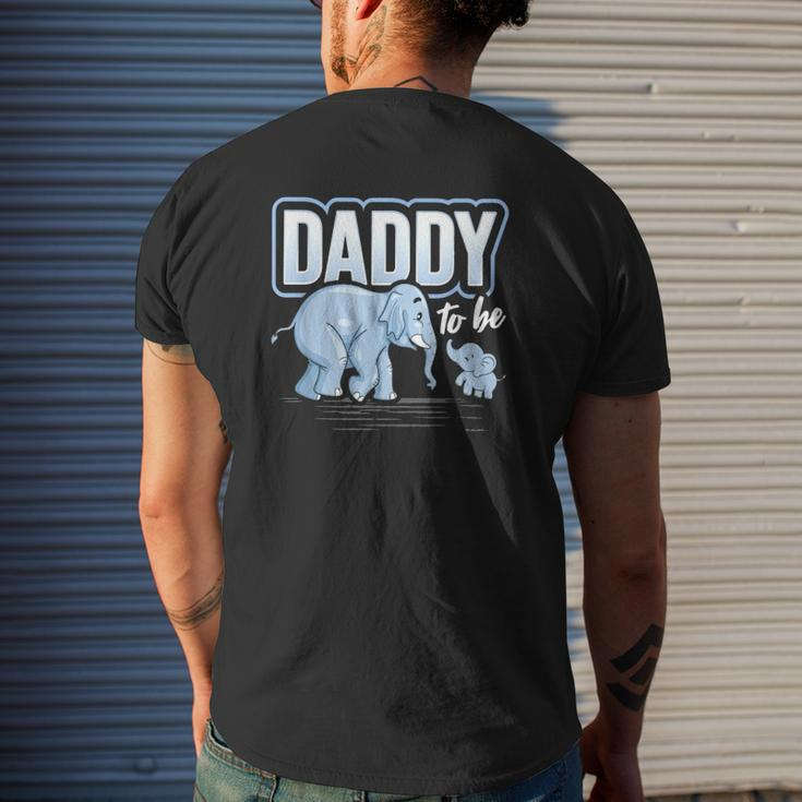 Daddy To Be Elephant Baby Shower Pregnancy Father's Day Mens Back Print T-shirt Gifts for Him