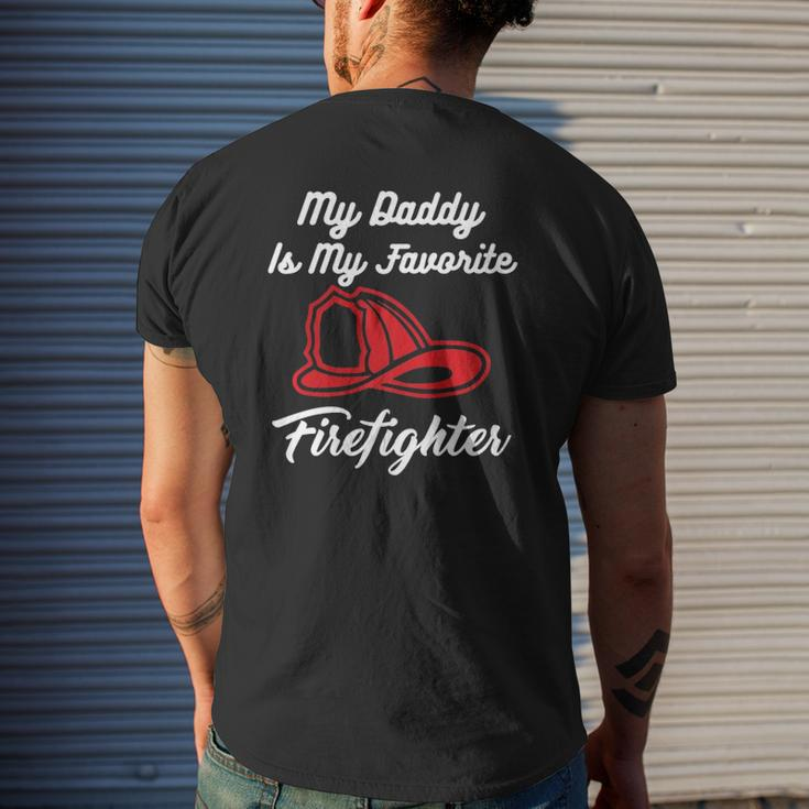 My Daddy Is My Favorite Firefighter Mens Back Print T-shirt Gifts for Him