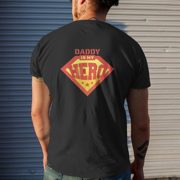 Daddy Is My Hero Father's Day Mens Back Print T-shirt Gifts for Him
