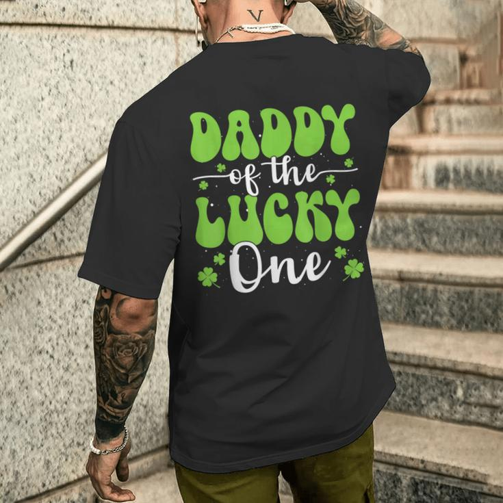 Daddy Of The Lucky One First Birthday St Patrick's Day Men's T-shirt Back Print Gifts for Him
