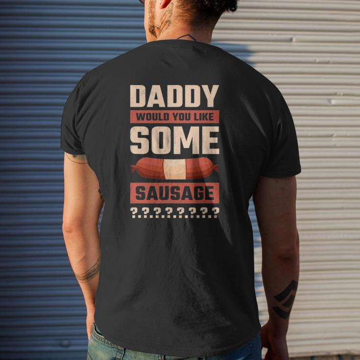 Daddy Would You Like Some Sausage Oktoberfest Mens Back Print T-shirt Gifts for Him