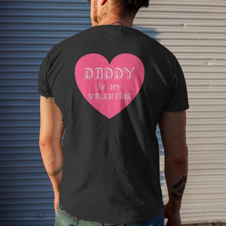 Daddy Is My Valentine Valentine's Day For Kids Mens Back Print T-shirt Gifts for Him