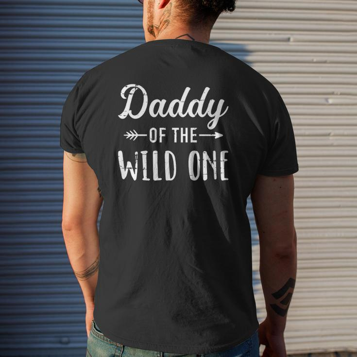 Daddy Of The Wild One Daughter Matching Family For Dad Mens Back Print T-shirt Gifts for Him