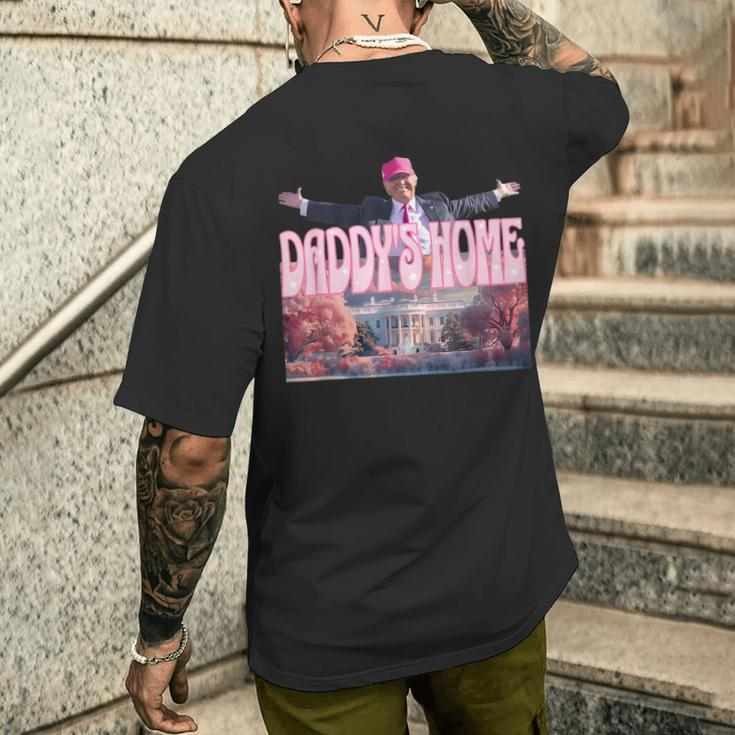 Daddy's Home Real Donald Pink Preppy Edgy Good Man Trump Men's T-shirt Back Print Gifts for Him