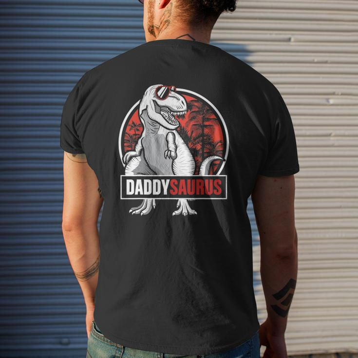 Daddysaurus Father's Day rex Daddy Saurus Men Mens Back Print T-shirt Gifts for Him
