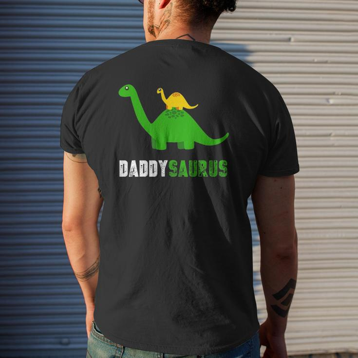 Daddysaurus Father Dinosaur For Dad Mens Back Print T-shirt Gifts for Him