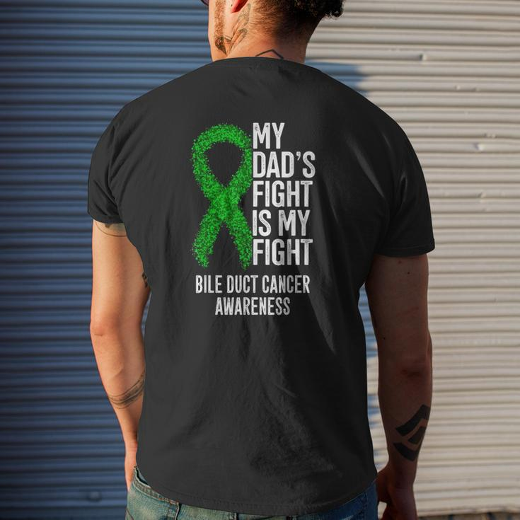 My Dad's Fight Is My Fight Bile Duct Cancer Awareness Mens Back Print T-shirt Gifts for Him