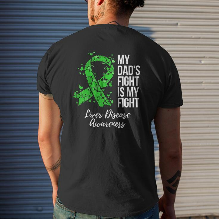 My Dad's Fight Is My Fight Liver Disease Awareness Mens Back Print T-shirt Gifts for Him
