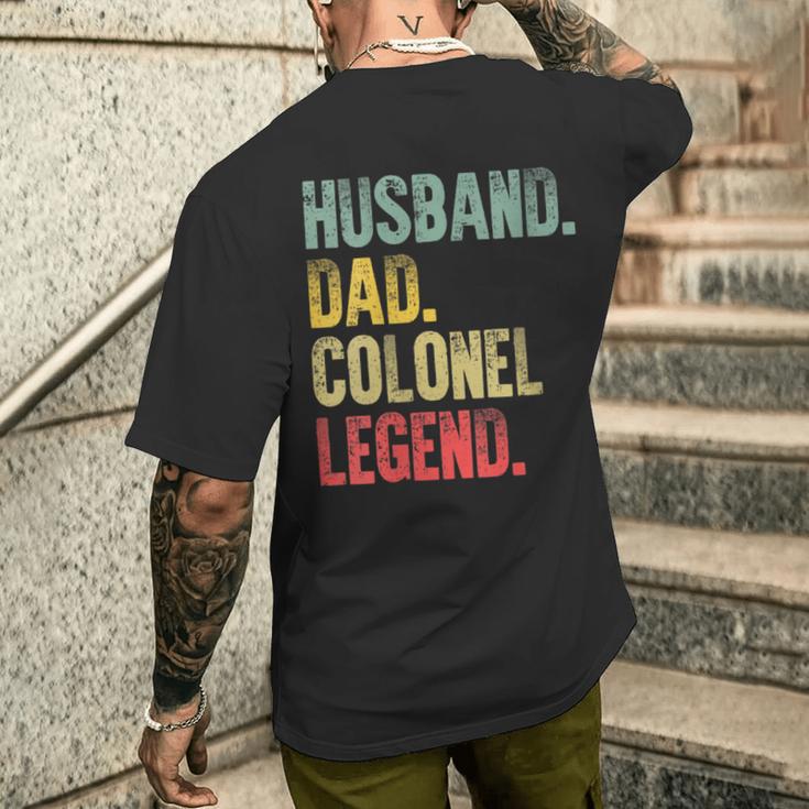 Damen Lustigesintage-Geschenk Ehemann Papa Colonel Legende Retro Mit-Ausschnitt T-Shirt mit Rückendruck Geschenke für Ihn