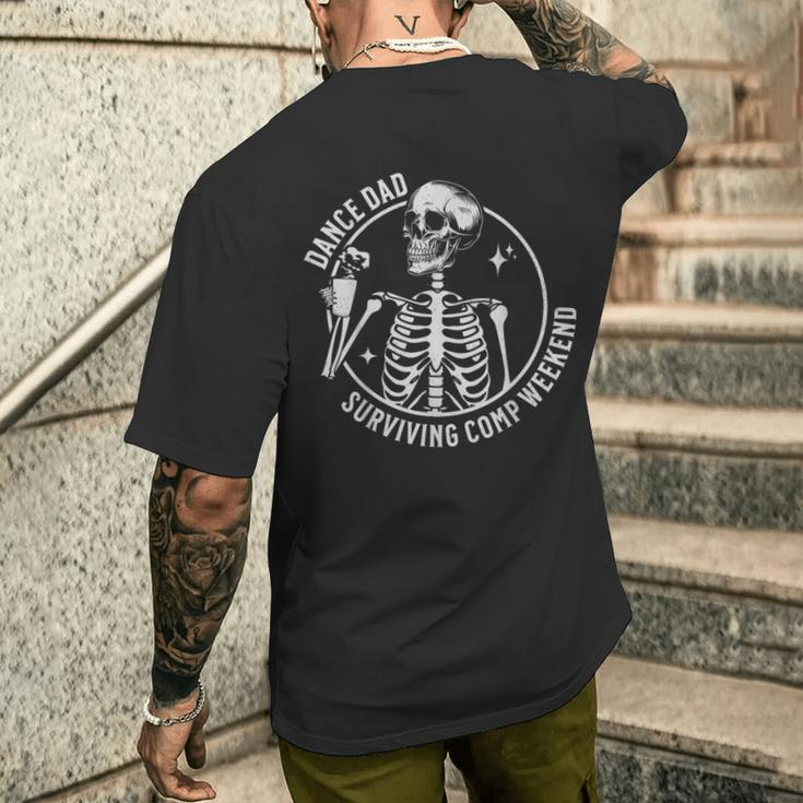 Dance Dad Surviving Comp Weekend Skeleton Coffee Men's T-shirt Back Print Gifts for Him