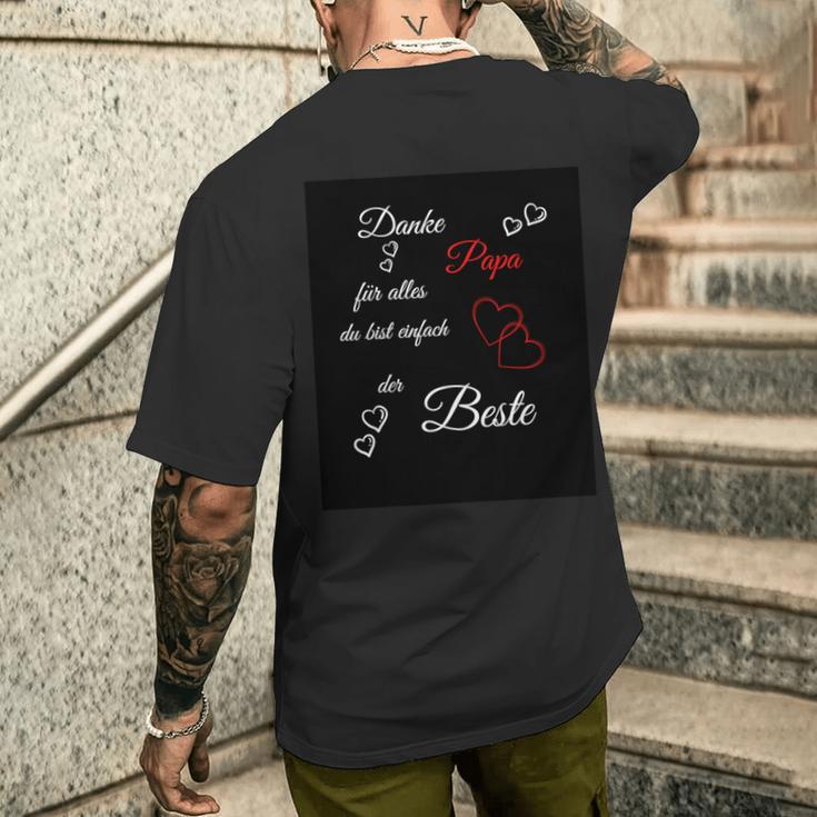 Danke Für Alles Papa Du Bist Der Besteatertagaterati T-Shirt mit Rückendruck Geschenke für Ihn