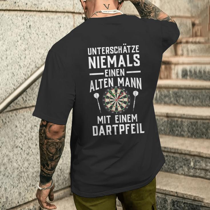 Dart Dartboard Dartboard T-Shirt mit Rückendruck Geschenke für Ihn