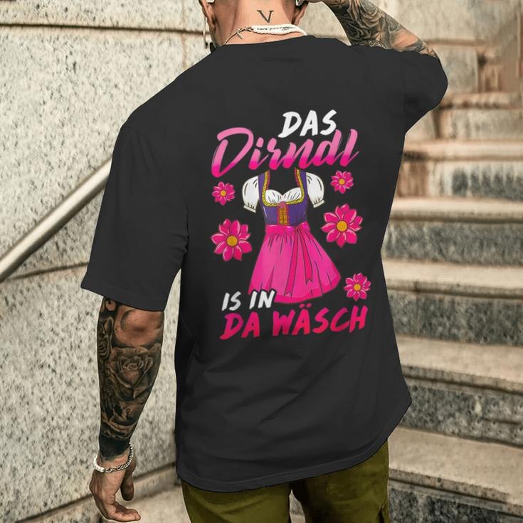 Das Dirndl Is In Da Wäsch I Volksfest Bavaria S T-Shirt mit Rückendruck Geschenke für Ihn