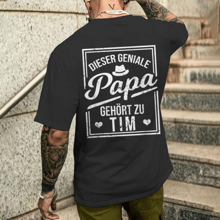 Das Geniale Papa Gehört Zu Tim Boys' Name T-Shirt mit Rückendruck Geschenke für Ihn