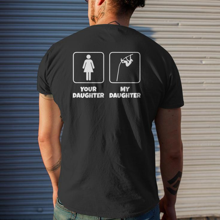 Your Daughter My Daughter Pole Vault Mens Back Print T-shirt Gifts for Him