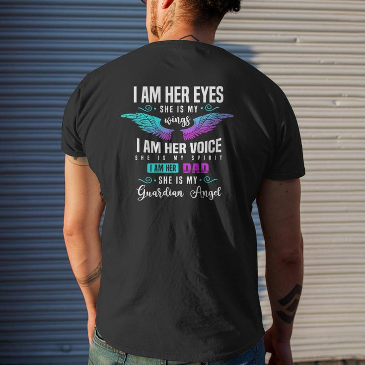 My Daughter Is My Guardian Angel Tee I Am Her Dad Grief Mens Back Print T-shirt Gifts for Him
