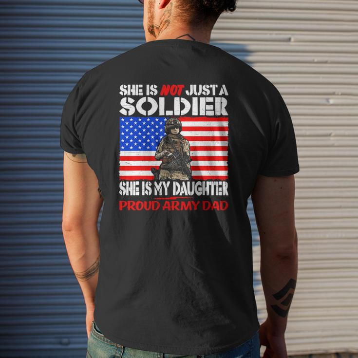 My Daughter Is A Soldier Proud Army Dad Military Father Mens Back Print T-shirt Gifts for Him