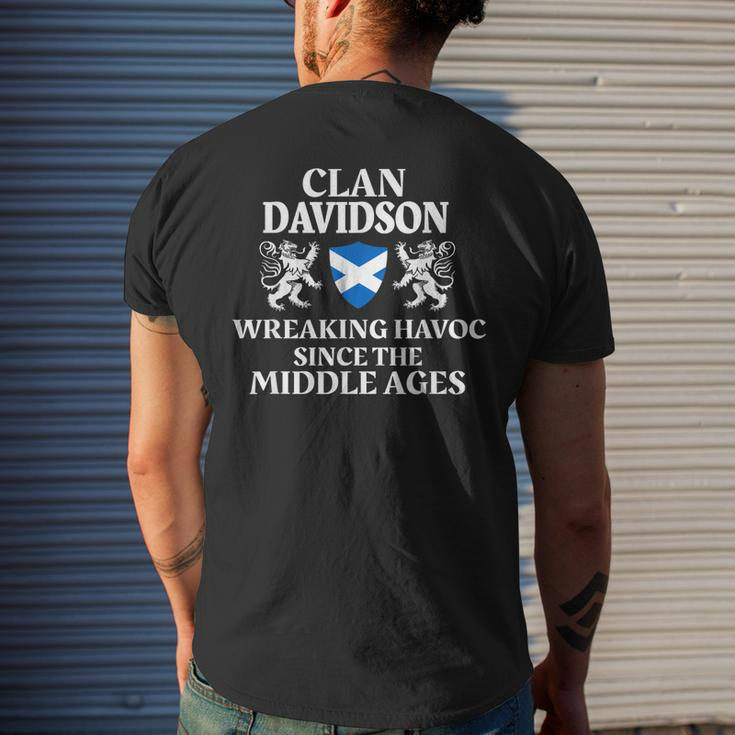 Davidson Scottish Family Clan Scotland Name Mens Back Print T-shirt Gifts for Him