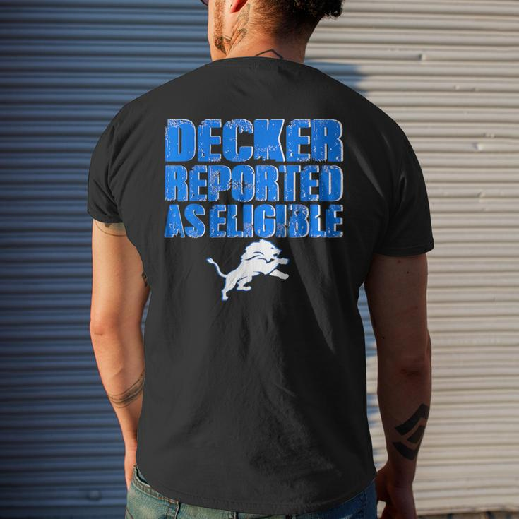Decker Reported As Eligible Decker Reported As Eligible Men's T-shirt Back Print Gifts for Him