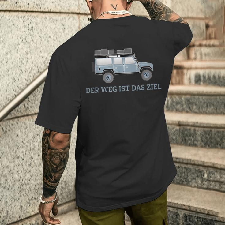 Defender Roof Tent Offroad 4X4 Travel Vehicle T-Shirt mit Rückendruck Geschenke für Ihn