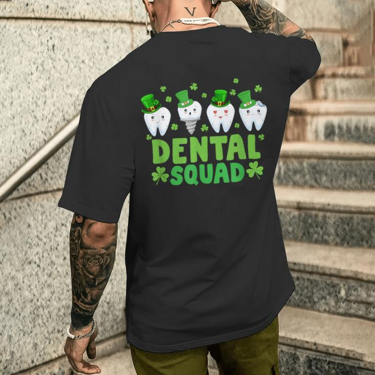 Dental Squad Leprechaun Th Happy St Patrick's Day Dentist Men's T-shirt Back Print Gifts for Him