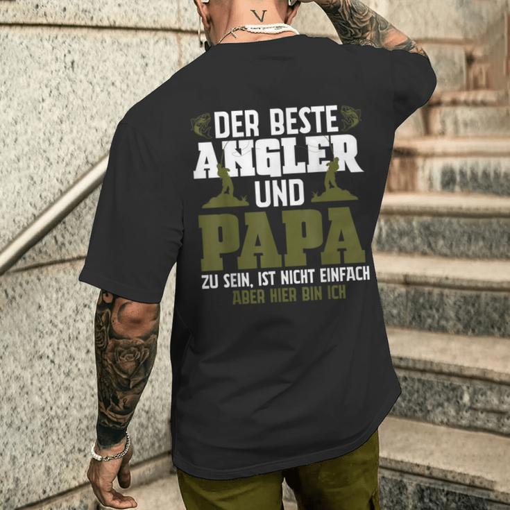 Der Beste Angler Und Papaateratertag Geschenk Herren T-Shirt mit Rückendruck Geschenke für Ihn