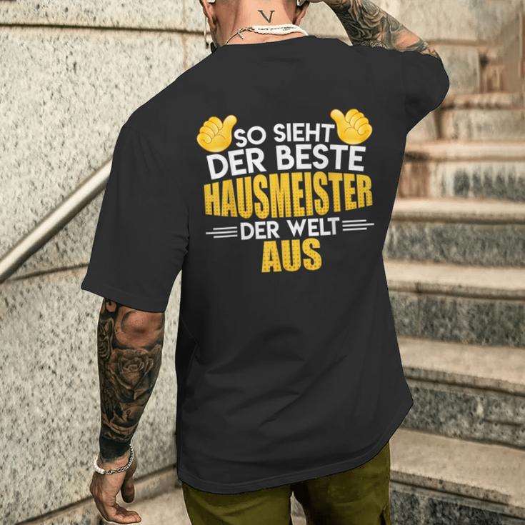 Der Beste Hausmeister Der Welt The Best Caret T-Shirt mit Rückendruck Geschenke für Ihn