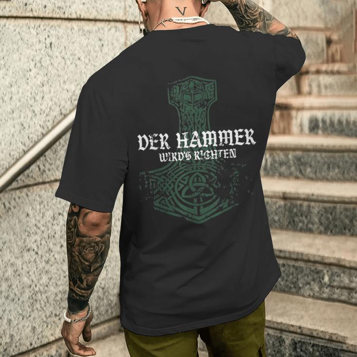 Der Hammer Wird's Richten T-Shirt mit Rückendruck Geschenke für Ihn