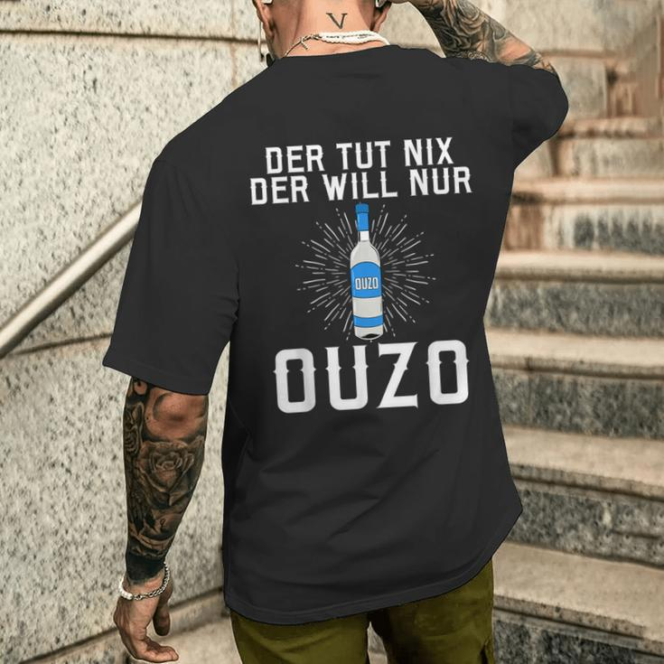 Der Tut Nix Der Will Nur Ouzo T-Shirt mit Rückendruck Geschenke für Ihn