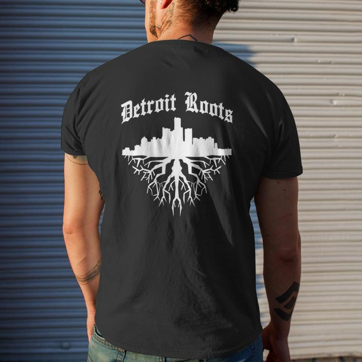Detroit Roots Mens Back Print T-shirt Gifts for Him