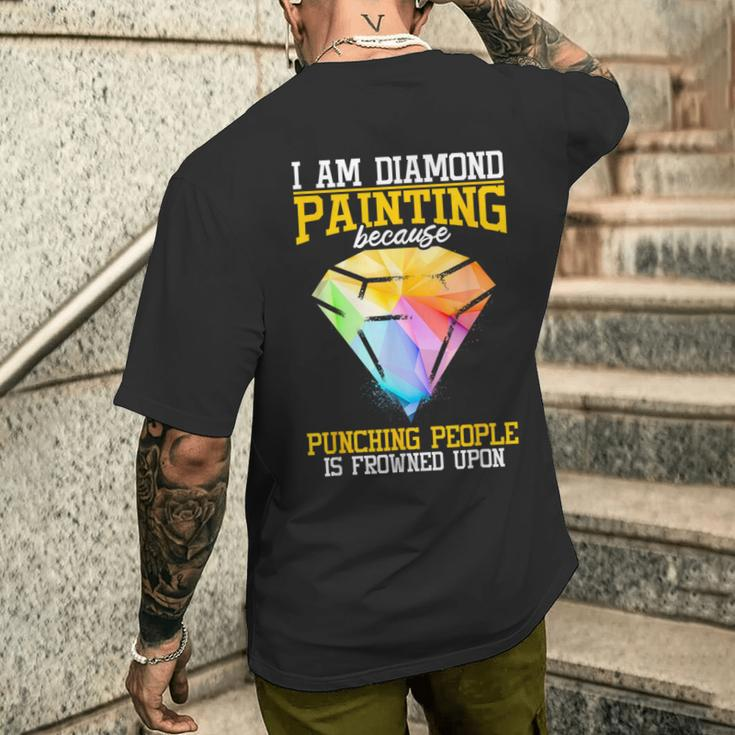 Diamond Painting Lover Tools Pen Diamond Artist Painter Men's T-shirt Back Print Gifts for Him
