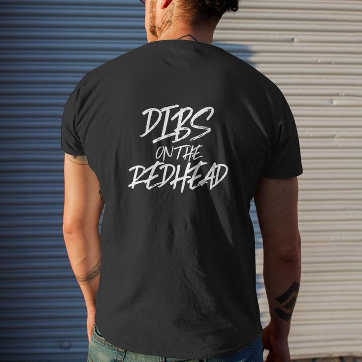 Dibs On The Redhead Husband Wife Ginger Mens Back Print T-shirt Gifts for Him