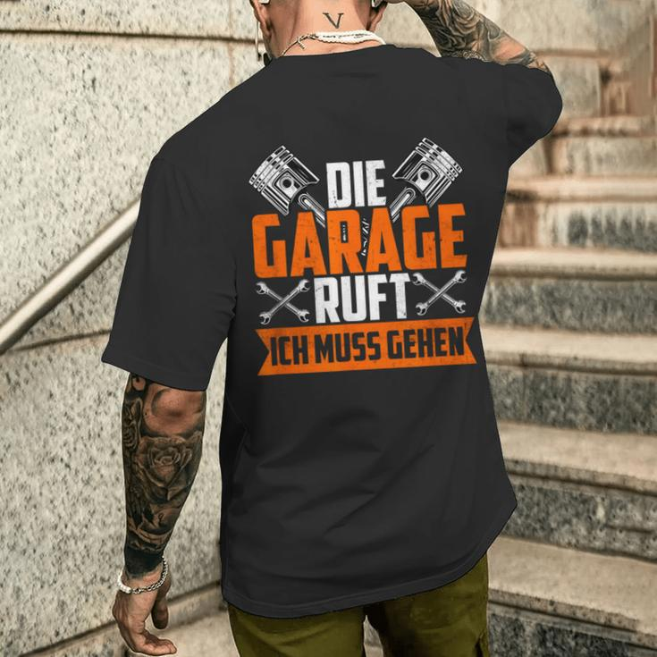 Die Garage Rufts The Garage Calls T-Shirt mit Rückendruck Geschenke für Ihn