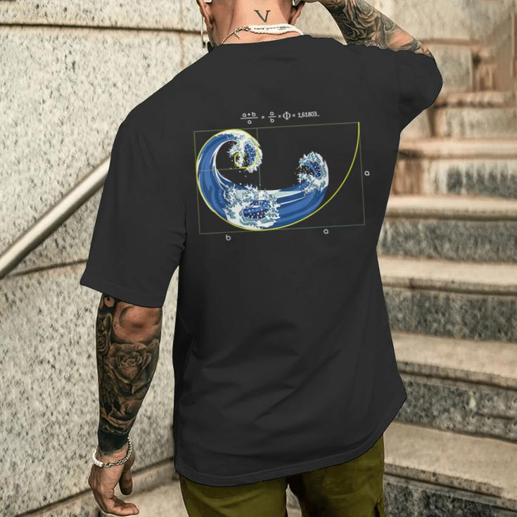 Die Große Fibonacci-Welle S T-Shirt mit Rückendruck Geschenke für Ihn