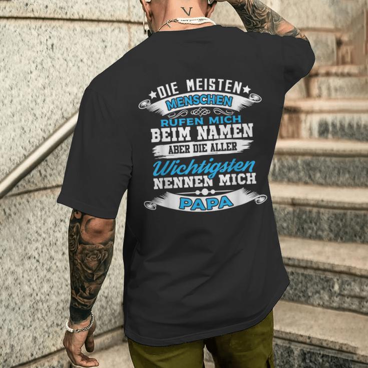 Die Meisten Menschen Rufen Mich Beim Name Papa T-Shirt mit Rückendruck Geschenke für Ihn