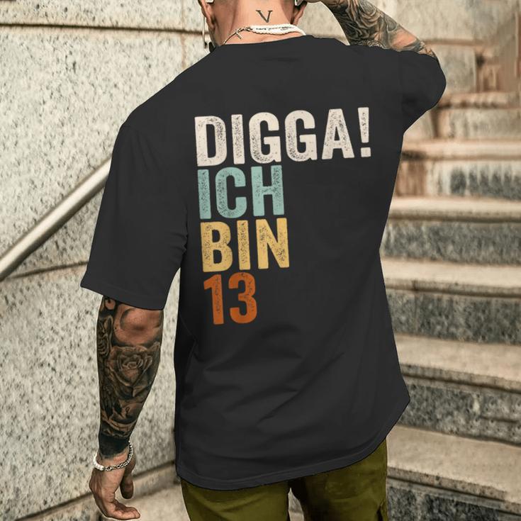 Digga Ich Bin 13 Jahre 13 Jahre 13 T-Shirt mit Rückendruck Geschenke für Ihn