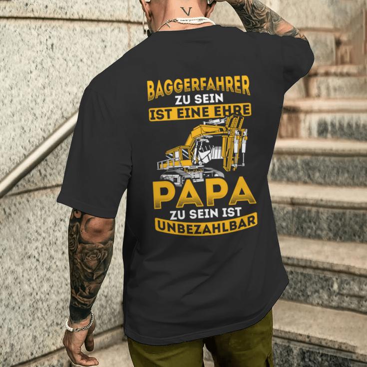 Digger Driver Honor Dad Priceless Digger Digger Driver T-Shirt mit Rückendruck Geschenke für Ihn